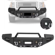Off-road Front Bumper Winch Led Lights For Gmc Sierra 2500 3500 Hd 2011-2014