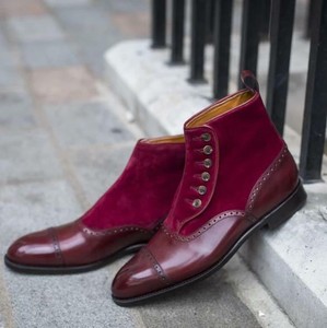 burgundy dress boots