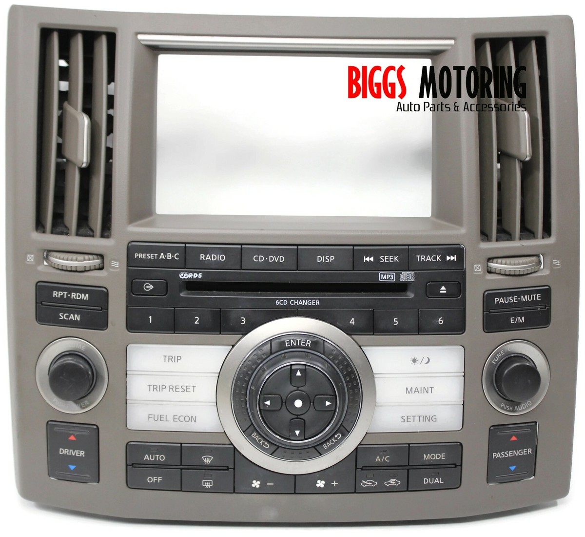 2006-2008 Infiniti FX35 FX45 Radio Face Climate Control Panel