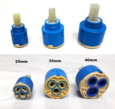25/35/40mm Bath Basin Shower Lever Mixer Tap Inner Ceramic Cartridge Replacement