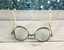 VTG 1940's American Optical FUL-VUE Mesh Side Shield Safety Glasses Steampunk