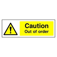 Caution Out of Order Sign or Sticker | GENE0012
