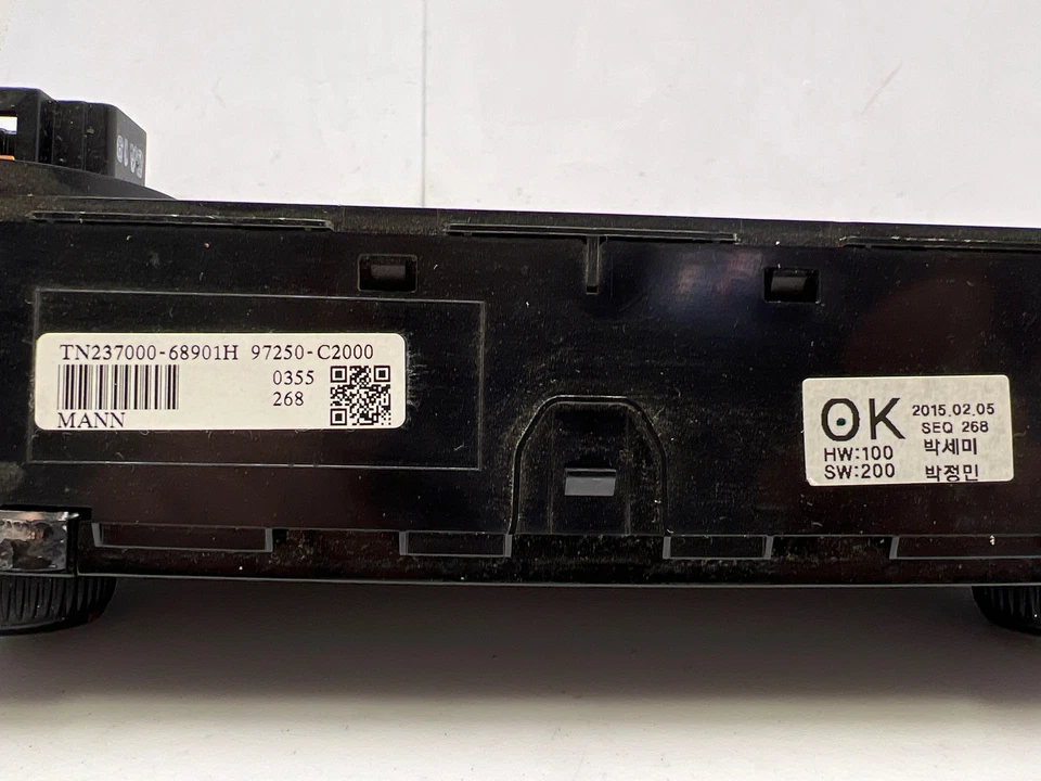 15 - 17 Hyundai Sonata Temperature Controls Manual w/o Heated Seats 97250C2000 - Image 3 of 4