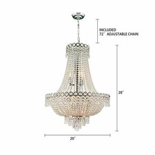 French Empire Crystal Chandelier Lighting Modern Pendant Lamp Hanging Fixtures