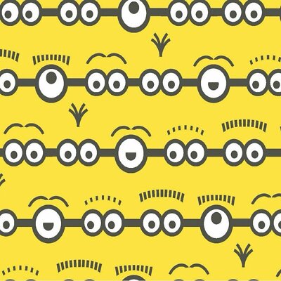 Universal Despicable Me Minions Faces Yellow 100% Cotton Fabric by