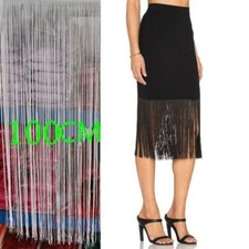 1 Yard Long Tassel Fringe Fringing Trim 100cm/39" Drop Carfts Latin Costume DIY