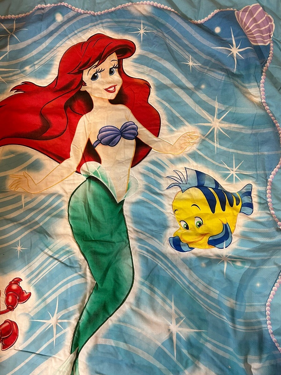 Vintage Y2K Disney's The Little Mermaid Toddler bed Comforter set