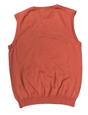 Brooks Brothers Women's Orange Sleeveless Crew-Neck Sweater Vest