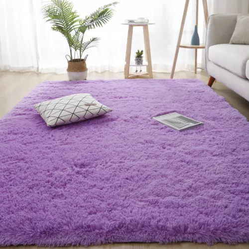 Super Soft Shaggy Rugs Anti-Slip Large Fluffy Rug Living Room Bedroom Carpet Mat - Picture 21 of 35