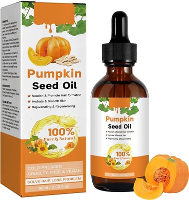 1/2/3 Pumpkin Seed Oil for Hair & Skin, 100% Pure Cold Pressed, 60ml