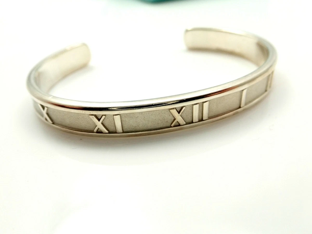 Tiffany & Co., Jewelry, Tiffany Co Roman Numeral Silver Cuff Bracelet