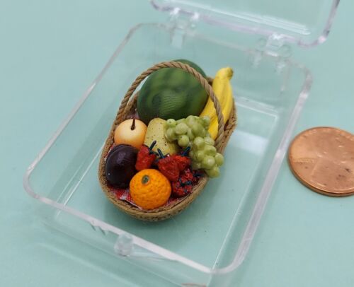 Panier alimentaire miniature de fruits - Photo 1 sur 1