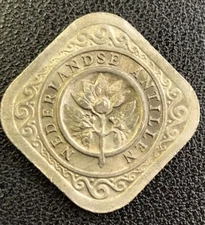 NETHERLANDS ANTILLES     1965  -  5 CENTS