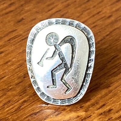 LOVELY HOPI BERNARD DAWAHOYA OVERLAY RING HOPI Bernard Dawahoya