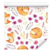 10M Vlies Tapete Kinderzimmer Tiere FüChse Nacht Schlafen Aquarell Xxl 4213