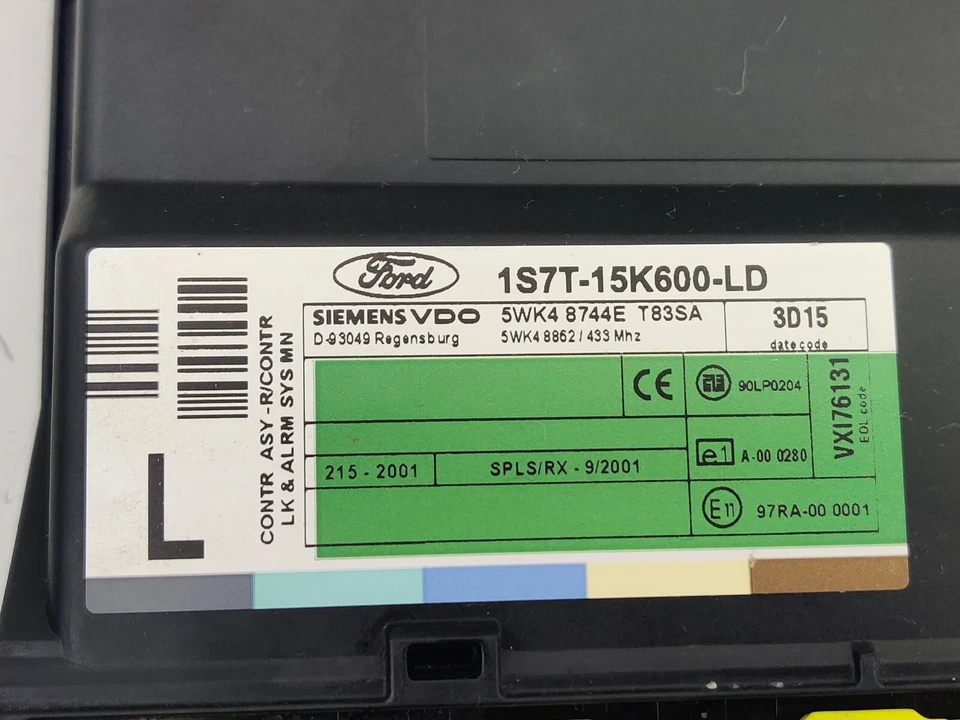 Steuergerät 1S7T-15K600-LD Ford 3S7A12A650FE 12219090 R0411C006F Dxfx Mondeo 2.0 - Bild 3 von 4