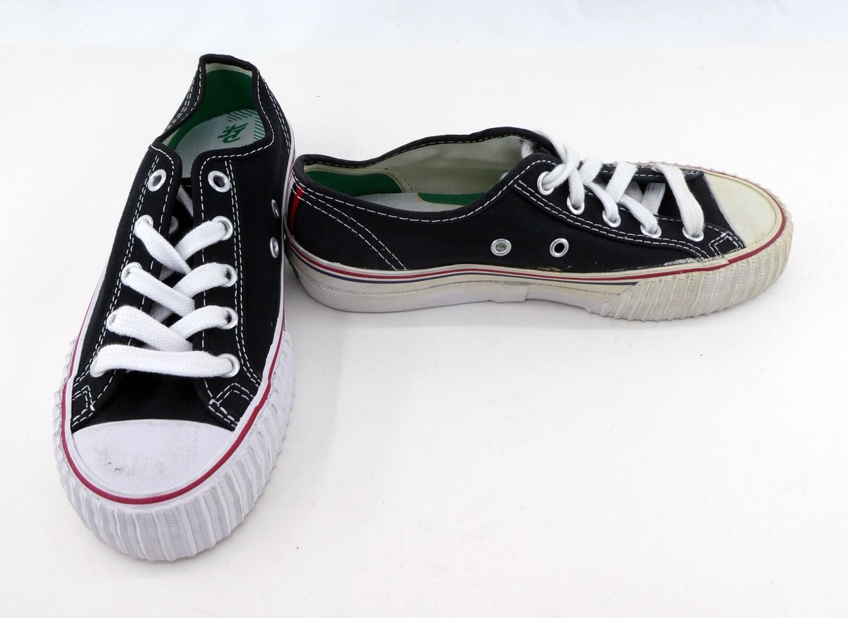 PF Flyers Shoes Center Reissue Lo Black/Red/White Sneakers Womens