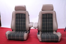 Recaro ergomed DS Leder beige Stoff Youngtimer Sitze Armlehne SL SLC restauriert