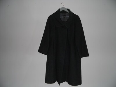 Eileen Fisher leichte Jacke Kimono aus gefilzter Wolle mit offener Vorderseite langer Mantel SMALL