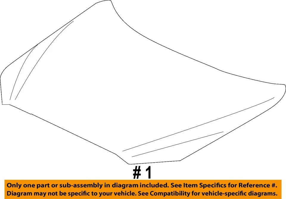 Used Hood fits: 2016 Mitsubishi Lancer w/o turbo Grade A - Image 4 of 4