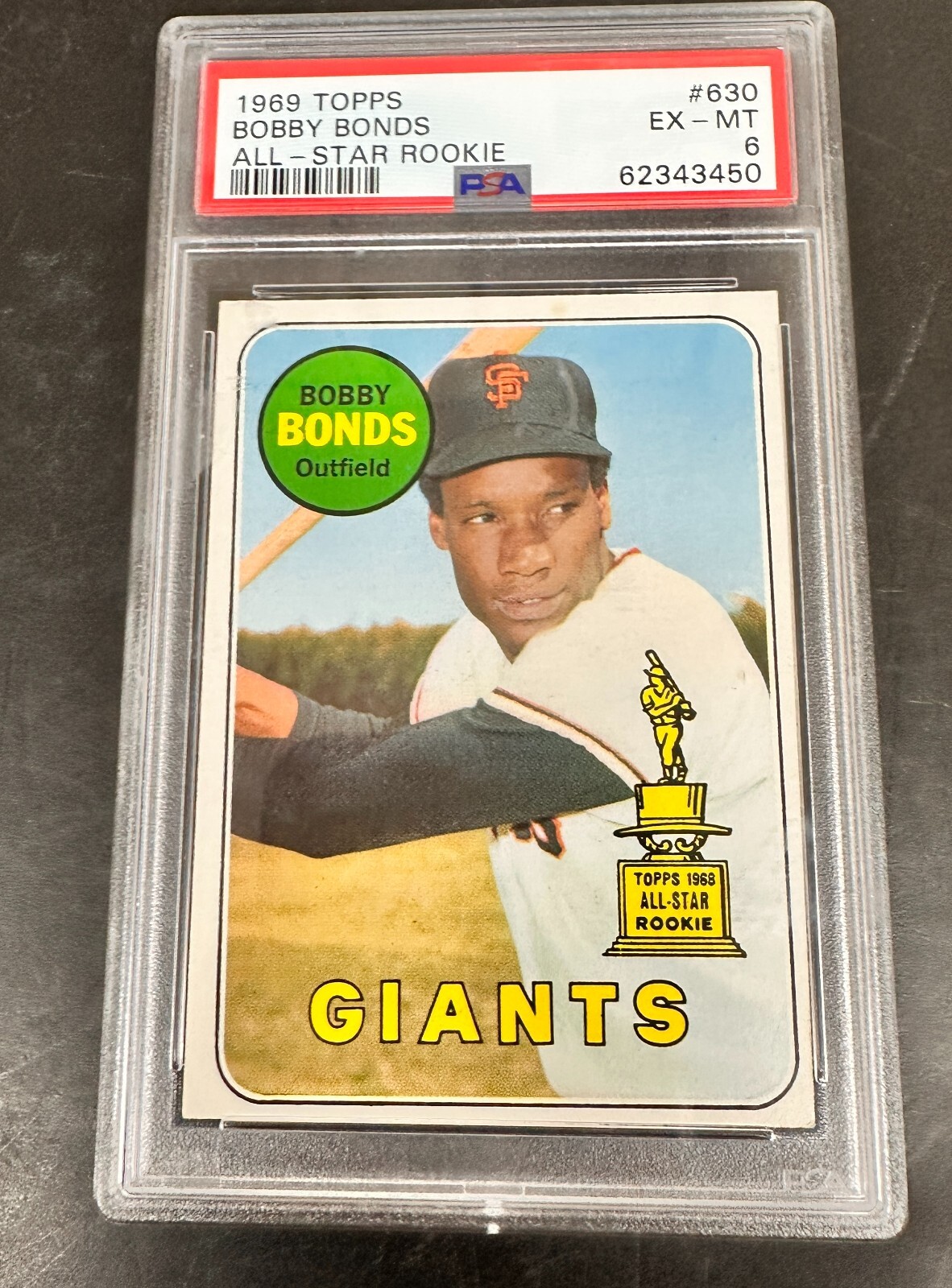 1969 Topps #630 Bobby Bonds Rookie PSA 6 Well Centered!