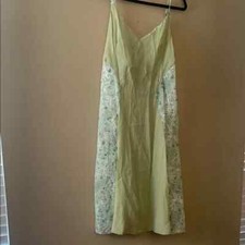 POL Sage Green Dress with Lace Detail