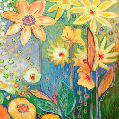 Sunflower Tropics Part III, Jennifer Lommers, Art Print Poster 14'' x 11''    4697
