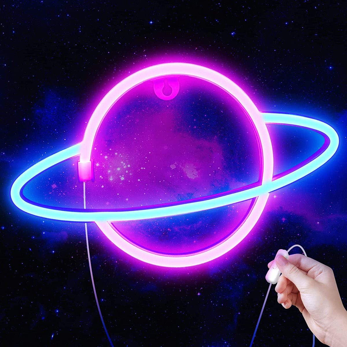 Planet Neon Sign, USB Powered Planet Light Led Neon Signs with On