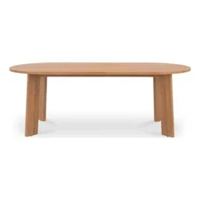Moe's Home Collection Delta Oval Outdoor Dining Table Natural Wood Dining Tables