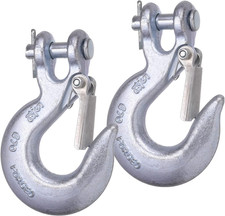 2 Pack 516in Clevis Slip Hook Safety Latch Grade 70 14000 Lb Rated 2 Pack 516in Clevis Slip Hook Safety Latch Grade 70 14000 Lb Rated