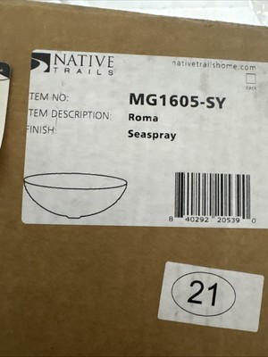 Native Trails Murano Bathroom Sink With Seaspray Finish MG1605-SY