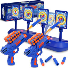 Digital Shooting Targets with 2 Foam Dart Toy Blaster, Kids Shooting Game Toys,