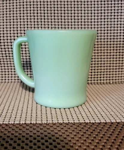 Vintage Fire King Jadeite D Handle Coffee Tea Cup Mug