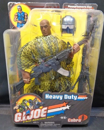 2001 Hasbro  G I Joe VS Cobra "HEAVY DUTY" 12" Figure On Card! RARE!