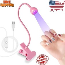 UV LED Light for Nails Polish Drying Lamp 360 Flexible Clip-on Desk Clip Mini US