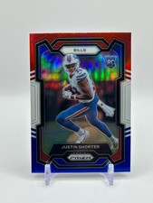 2023 Panini Prizm Justin Shorter Rookie Red White & Blue Prizm #310 Bills *READ*