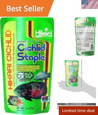 2-Ounce Cichlid Staple Floating Pellets - Fish Food for All Life Stages