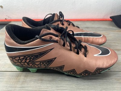 Nike Soccer Cleats Mens 8.5 Hypervenom Phade 2 II FG Metallic Red Bronze Sneaker