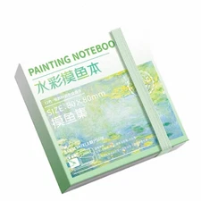 Travel Paint Palette Sketch Book, Mini Portable Watercolor Palette Set, 12 Co...