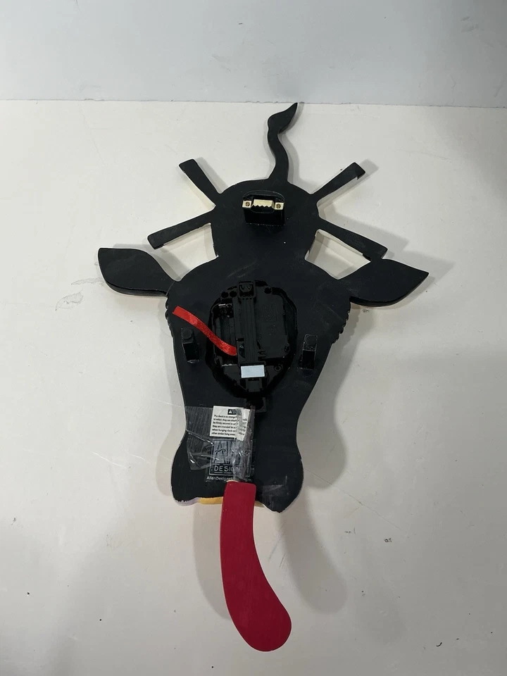 RARE Allen Designs Studios Cow Clock Tongue Pendulum AS IS - Tested Works - Image 4 of 4
