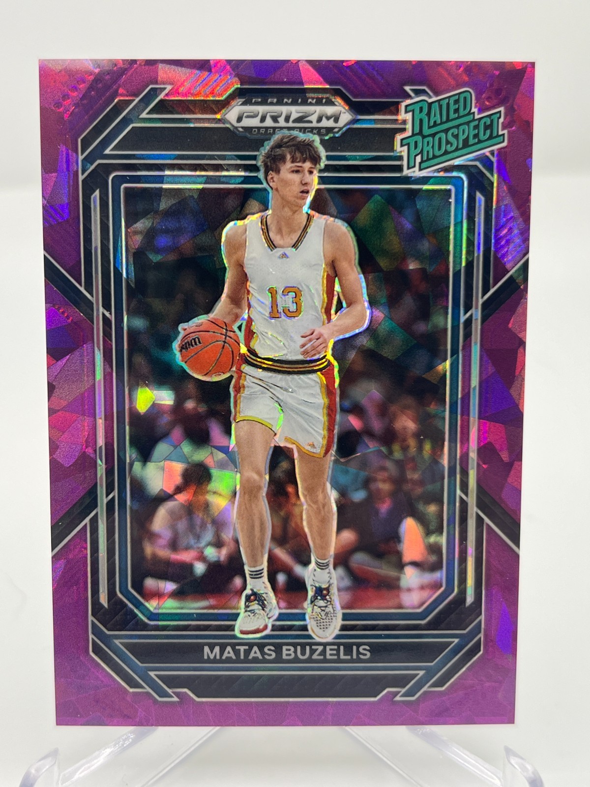 2023 PANINI PRIZM DRAFT PICKS MATAS BUZELIS 091/149 PURPLE ICE RATED PROSPECT