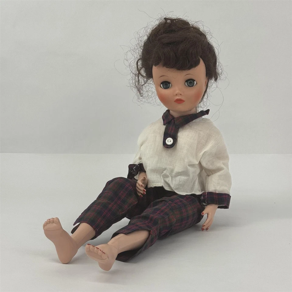  Vtg 19 Inch Uneeda Miss Dollikin or Miss Twist Jointed Doll 2S Extra Clothes - Image 2 of 4