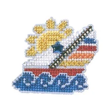 Sail Away Beaded Counted Cross Stitch Ornament Kit  2007 Spring Bouquet MH18 