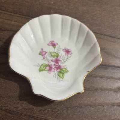 Vintage Muschel Muschel Schmuck Schale Schmuck Tablett Teller Floral Unikat