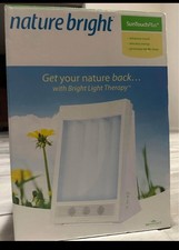 Nature Bright Sun Touch Plus Light and Ion Therapy Lamp - White NIB