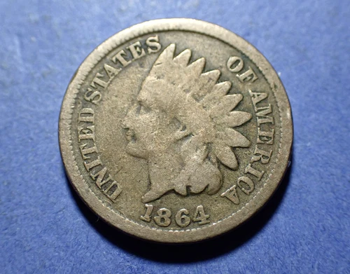 1864 Copper Nickel Indian Cent  Good+