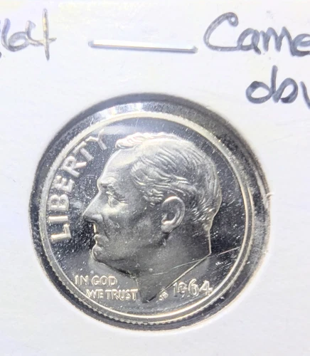 1964 PROOF SILVER ROOSEVELT DIME CAMEO
