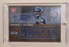 2012 Totally Certified Russell Wilson Mirror GOLD Rookie Jersey Auto RC #21/25 