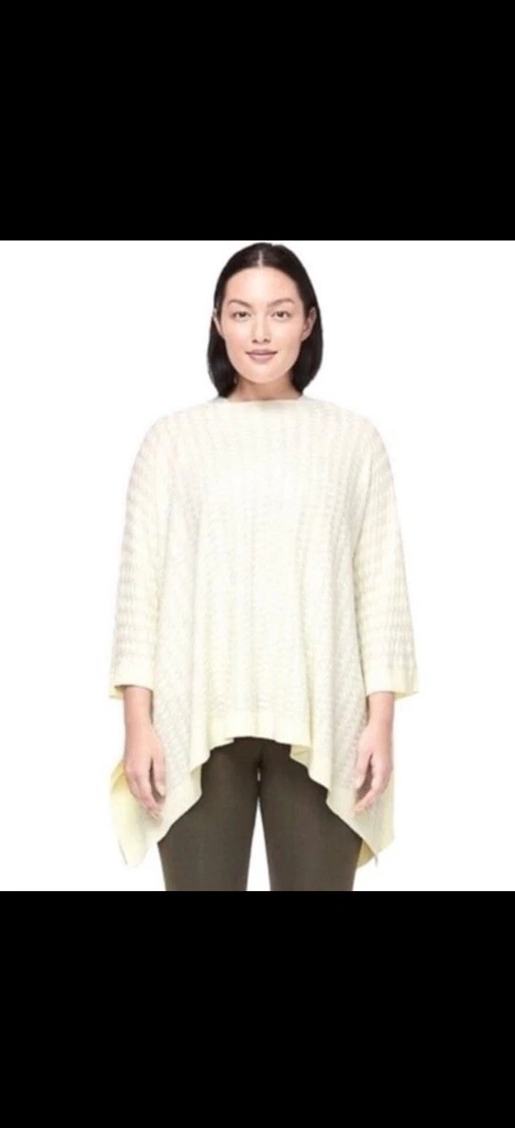 Lululemon one size divinity ivory poncho sweater wrap shawl