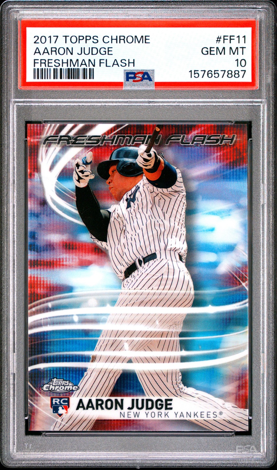 2017 TOPPS CHROME FRESHMAN FLASH #FF11 AARON JUDGE ROOKIE RC PSA 10 view 1